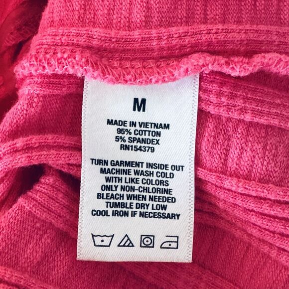 Aeropostale Medium Cropped Tank Top Spaghetti Strap Stretch Sweetheart Neck Pink - Picture 4 of 4